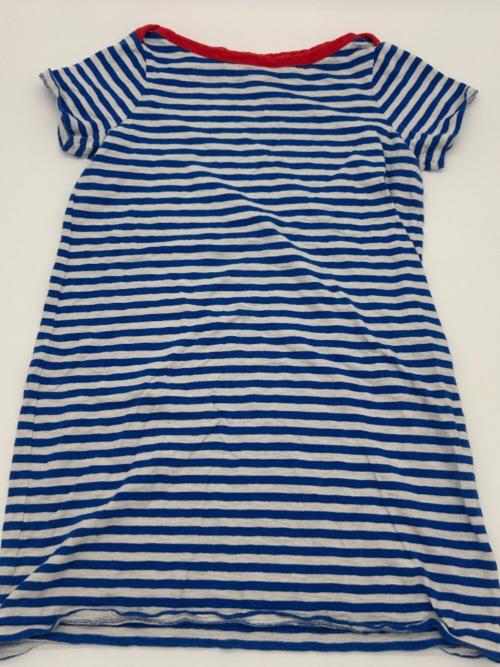 BODEN Women's Darcy Short Sleeve Blue/White Striped T-Shirt Dress sz 14/10 R Med